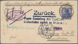 Deutsches Reich - Germania: 1917, Partie Mit 11 Tauchbootbriefen, Dabei 3 Außenumschläge Und 8 Innen - Colecciones