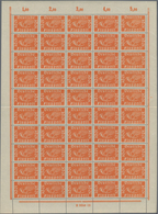 Deutsches Reich - Inflation: 1919, Flugpostmarke 10 Pf. Rotorange In 20 Kompletten Bögen (alle 1 X M - Verzamelingen