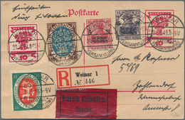 Deutsches Reich - Inflation: 1919-1923, Ca. 200 Briefe Und Karten, Dabei Bessere Frankaturen, Einsch - Colecciones