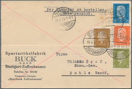 Deutsches Reich - Weimar: 1924-1932. Überschlägig Annähernd 600 Briefe, Post- Und Ansichtskarten, Ga - Collections