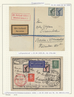 Deutsches Reich - Weimar: 1927/1936, Kleine Sammlung Von Neun Luftpost-Belegen, Davon Sieben Zeppeli - Collections