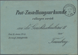 Deutsches Reich - Dienstmarken: 1880/1910, 34 Belege Aus Der Zeit Mit "Frei Lt. Avers" Bzw. Frei Dur - Dienstzegels