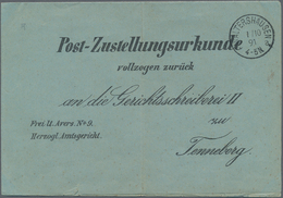 Deutsches Reich - Dienstmarken: 1880/1910, 34 Belege Aus Der Zeit Mit "Frei Lt. Avers" Bzw. Frei Dur - Dienstmarken