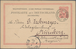 Deutsche Post In Der Türkei: 1881/1914, Sammlungsbestand Von Insgesamt 113 Belegen Mit Div. Besonder - Turquia (oficinas)