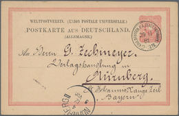 Deutsche Post In Der Türkei: 1881/1914, Sammlungsbestand Von Insgesamt 113 Belegen Mit Div. Besonder - Turchia (uffici)