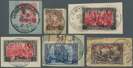 Deutsche Post In Der Türkei: 1884/1914, Gestempelte Sammlung Auf Briefstücken Mit Einigen Besseren W - Turkse Rijk (kantoren)