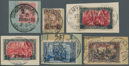 Deutsche Post In Der Türkei: 1884/1914, Gestempelte Sammlung Auf Briefstücken Mit Einigen Besseren W - Turchia (uffici)