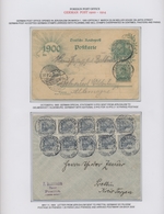 Deutsche Post In Der Türkei: 1900/1917, Ausstellungssammlung Auf Acht Albenseiten Mit 13 Briefen, Ka - Turkse Rijk (kantoren)