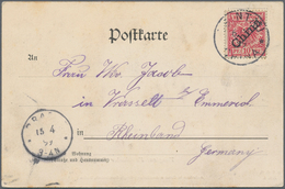 Deutsche Kolonien - Kiautschou: 1898, Brief Ab "TAITUNGTSCHEN" 1910, AK (10) Mit U.a. "TSINTAU" (2), - Kiaochow