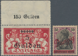 Danzig: 1921/1938, Konvolut Mit Besseren Werten Auf Insgesamt 8 Alten Loskarten, Dabei 50 Pf 'Kleine - Otros & Sin Clasificación