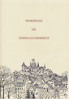 Dt. Besetzung II WK - Generalgouvernement: 1940/1944: Die Probedrucke Des Generalgouvernements. Auss - Bezetting 1938-45