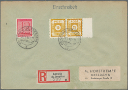 Sowjetische Zone - Ost-Sachsen: 1945/1946, Bestand Von Ca. 500 Kempe-Briefen Coswig Und Loschwitz. - Autres & Non Classés