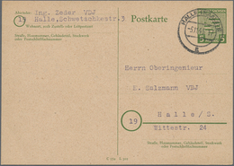 Sowjetische Zone - Provinz Sachsen: 1945/1946, Sammlung Von Ca. 204 Briefen/Karten/gebrauchten Ganzs - Altri & Non Classificati