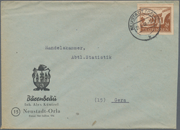 Sowjetische Zone - Thüringen: 1945/1946, Sammlung Von Ca. 95 Briefen/Karten/gebrauchten Ganzsachen, - Otros & Sin Clasificación