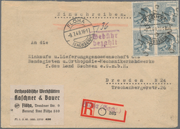 Sowjetische Zone - Bezirkshandstempel - V - Bez. 27 (Leipzig): 1948, Partie Von 26 Bedarfsbelegen De - Altri & Non Classificati