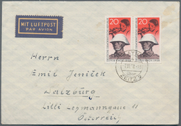 DDR: 1950/1960, Lot Von 38 Briefen Meist Nach Österreich Gelaufen, Dabei Marken Aus Debria-Block, Pa - Collezioni