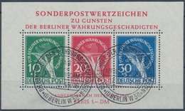 Berlin: 1948-1990, Postfrische Teilsammlung Im Vordruck, Dazu Gestempelter Block 1 Attest, 1 M Schwa - Cartas & Documentos