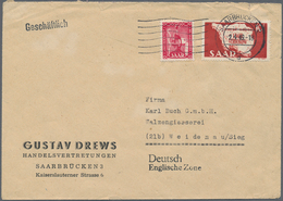 Saarland (1947/56): 1948/1956, Sammlungspartie Von 29 Ersttags-Briefen Und -Karten, Dabei U.a. 262/6 - Nuevos