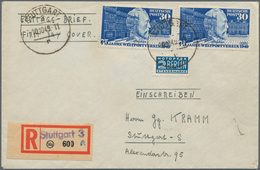 Bundesrepublik Deutschland: 1949/1950, 30 Pfg. UPU (MiNr. 116), Sammlung Von 67 Briefen Und Karten M - Collezioni