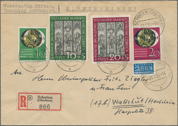 Bundesrepublik Deutschland: 1949/1954, Acht Einschreibebriefe Mit Besseren Frankaturen, Dabei Drei W - Verzamelingen