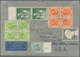 Bundesrepublik Deutschland: 1952/1961, Partie Von 33 Briefen/Karten Mit Dauerserien-Frankaturen Post - Collections