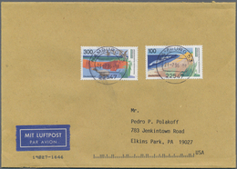 Bundesrepublik Deutschland: 1956/1997, Post Nach Übersee, Vielseitige Partie Von Ca. 68 Briefen Und - Collections