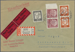 Bundesrepublik Deutschland: 1960/1962, Kleines Lot Von Drei Belegen, Dabei 6 Pfg. Heuss I Im 10-er-B - Sammlungen