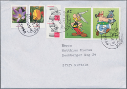 Bundesrepublik Deutschland: 2015, Sechs Briefe Mit Marken Aus Markenheftchen Asterix Ungestanzt, Dab - Collections