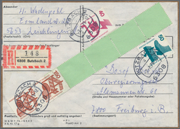 Bundesrepublik - Rollenmarken: 1967/1995, Vielseitige Partie Von Fast 200 Briefen Frankiert Mit Roll - Roller Precancels