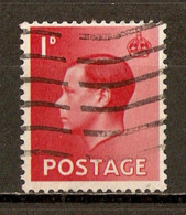 1936 - Edouard VIII - 1 P. Rose-rouge - Filigrane J - N°206 - Used Stamps