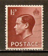 1936 - Edouard VIII - 1½ P. Brun-rouge - Filigrane J - N°207 - Usati