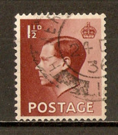 1936 - Edouard VIII - 1½ P. Brun-rouge - Filigrane J - N°207 - Usati