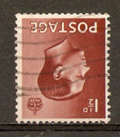 1936 - Edouard VIII - 1½ P. Brun-rouge - Filigrane J Renversé - N°207a - Used Stamps