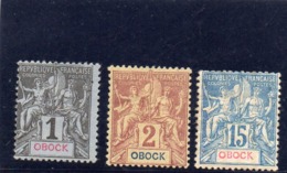 OBOCK   -    NEUF X -   -  Y Et T  N° 32, 33,37  -LE 32 NSG - Unused Stamps