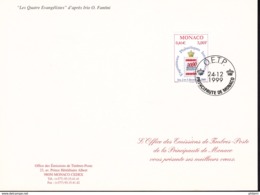 Monaco-carte Souvenir-Office Des Emissions De Timbre-Poste-timbre Oblitéré N° 2229 - Gebruikt