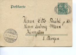 Deutsches Reich (1908) Intero Postale - Cartoline