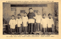 47-SAINT-SAUVEUR-DE-MAILHAN-M. L'ABBE EXPERT ET SES ENFANTS DE CHOEUR EN 1948 - Sonstige & Ohne Zuordnung