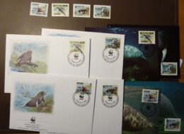 1993 GUYANA MANATE WWF  Mi. 4081 - 4084 Maxi Card FDC MNH #cover4920 - Collections, Lots & Series