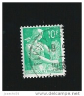 N° 1115A  Moissonneuse, 10 Frs  Timbre  France  1957-1960 - 1957-1959 Moissonneuse