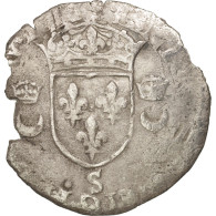 Monnaie, France, Douzain Aux Croissants, 1553, Troyes, TB, Billon, Duplessy:997 - 1547-1559 Enrique II