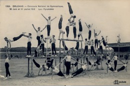 1912 FRANCIA - ORLÉANS, T.P. SIN CIRCULAR , CONCOURS DE GYMNASTIQUE , LES PYRAMIDES - Gymnastics