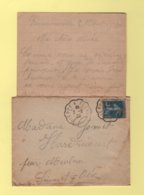 Convoyeur - Dieppe A Fecamp - 2-8-1920 - Courrier De Ernouville - Type Semeuse - Bahnpost