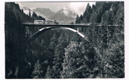 CH-5623   ACHSETEN : Hohe Stegbrücke Mit Postauto Frutigen-Adelboden ( E. Gyger 30591 ) - Frutigen