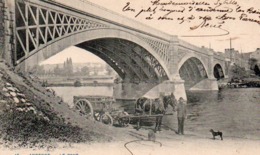 Andenne Rare  Le Pont Avec Attelage  Circulé En 19???? - Andenne