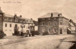 Sclayn  La Place Animée Restaurant A.Guilmain A La Renaissance Circulé En 1920 - Andenne