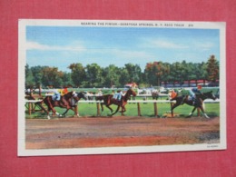 Horse Race Track Near The Finish    Saratoga Springs   New York      Ref   3658 - Saratoga Springs