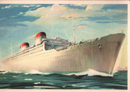 ! Postcard, Italy, Conte Grande, Conte Biancamano, Genova - Buenos Aires, Dampfer, Schiff, Cruiseship, Reederei, Reklame - Steamers