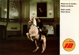 !  Modern Postcard Werbung, Wien Pferd Horse Reklame Für Fluggesellschaft Iberia, Spanien, Spain, Linas Aereas De Espana - Horses