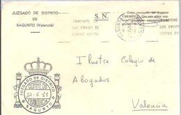 FRANQUICIA  JUZGADO SAGUNTO  1989 - Postage Free
