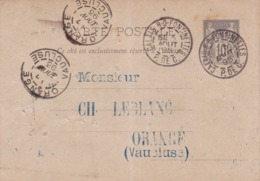 Carte Sage 10 C Noir G9 Oblitérée Repiquage Miellot - Cartoline Postali Ristampe (ante 1955)